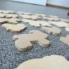 cork-cutting cork after being cut